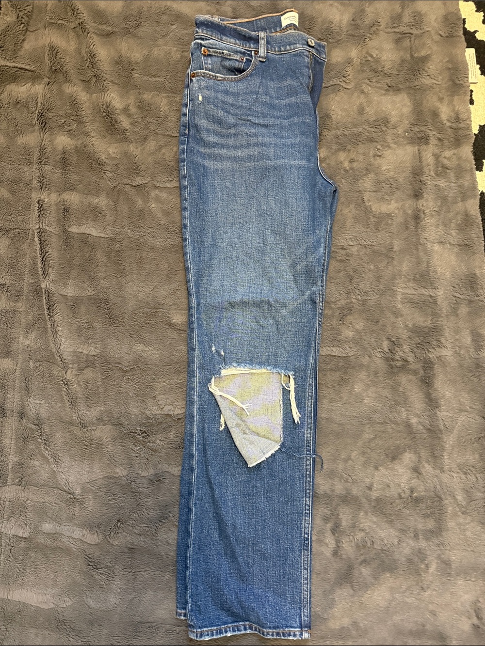 Abercrombie and Fitch The Ankle Straight Ultra High Rise - Long Length